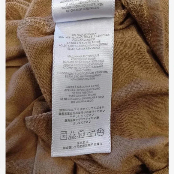 Michael Kors Tan Long Sleeve Top Shirt Size Small - Picture 7 of 8